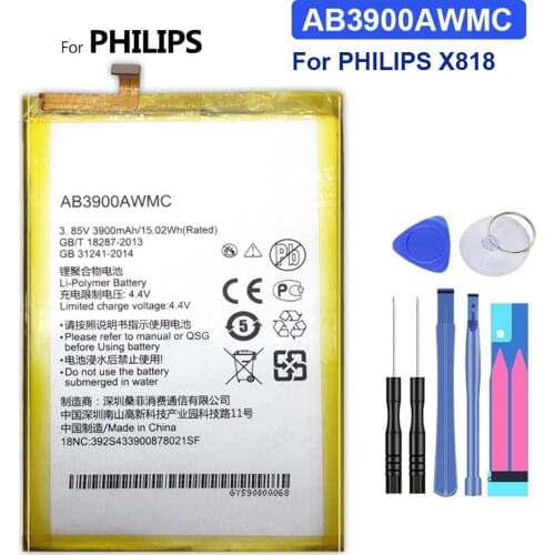 AB3900AWMC Mobile Phone Replacement Battery For PHILIPS X818 Xenium CTX818 3900mAh