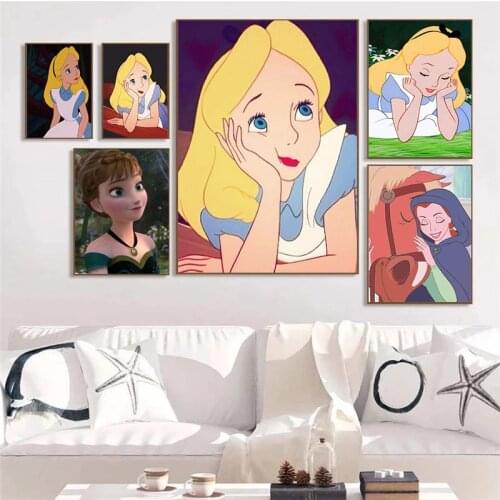 5D DIY Diamond Painting Disney Princess Alice Girls Full Diamond Embroidery Cross Stitch Kit Mosaic Gift Home Decoration Picture