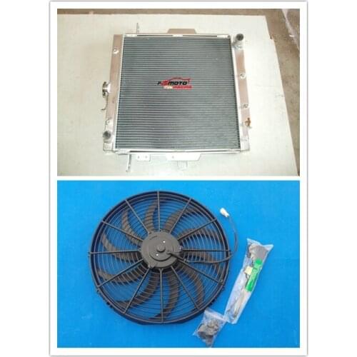 Full Aluminum Racing Radiator + FAN For Toyota Land Cruiser HZJ70/HZJ73/HZJ77 1HZ 4.2L Diesel New