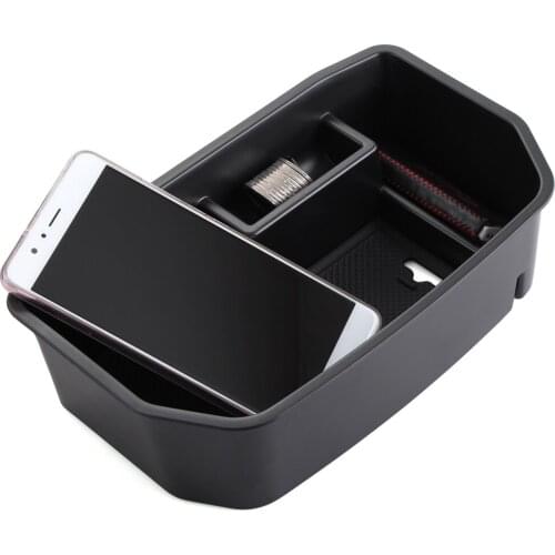 AndyGo Non-Slip Mat In Central Armrest Container Holder Stowing Box For Toyota Land Cruiser 200 FJ 200 Accessories 2004-2016