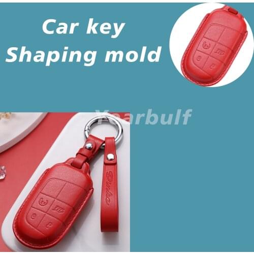 Car Keychain For Jeep Handmade Key DIY Cold Pressing Process Molding Shell Mold Custom Leather Car Key Mold