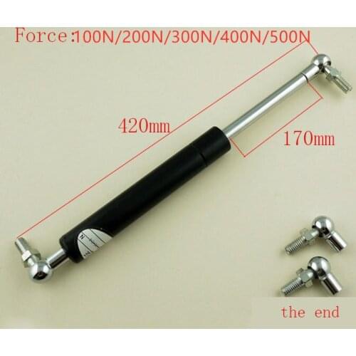 Free shipping 2PCS 420mm central distance, 170mm stroke, Ball End Lift Support Auto Gas Spring, Shock absorber