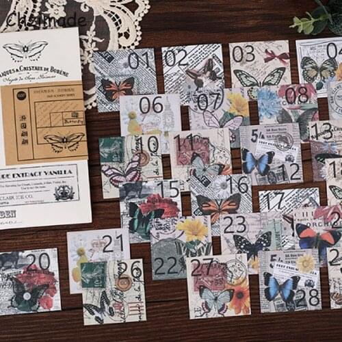 Chzimade 60Pcs/lot Retro Wind Cloud Scrapbooking Paper Sticker For Notebook Diary Hand Account Sticker Junk Journal
