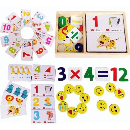 Children Montessori Math Toys Arithmetic Digital Card Early Learning Educational Math Cards Toys For Children Kids