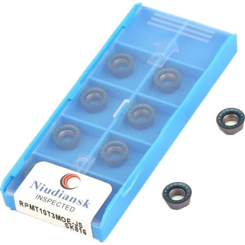RPMT1003MOE-JS SK816 CNC Lathe Tools RPMT10T3MOE-JS SK816 Carbide Inserts Milling Cutter R5 Hardened Steel Blades Turning Tools