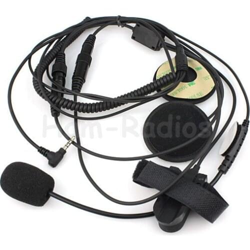 Motorcycle Helmet Headset Microphone for YAESU Vertex VX-3R, VX-5R VX-400 VX-160 Radios with PTT 1 Pin 3.5mm