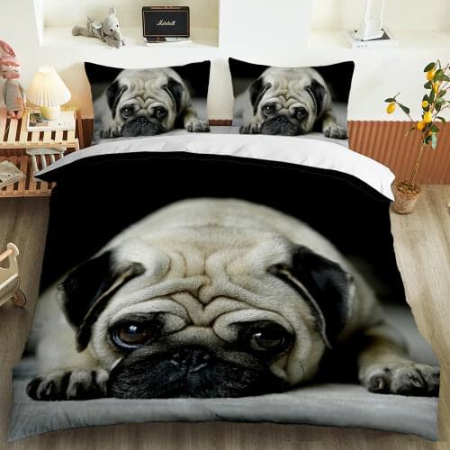 Animal 3d cute dog custom bedding set quilt cover pillowcase 3pcs twin designer designer bedding luxury