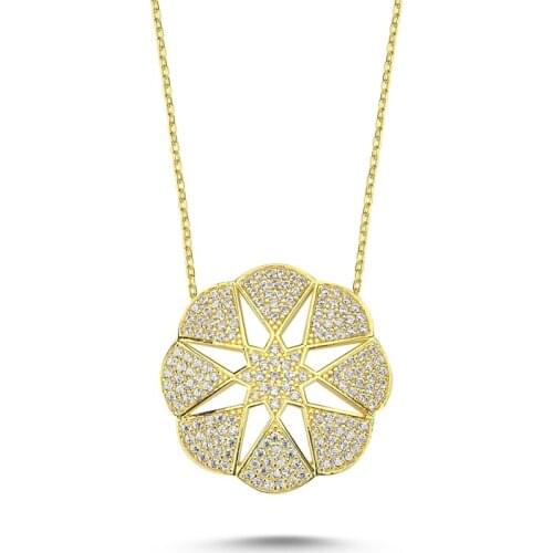 KUTAYDAN Flower & Star Ghost Pendant 925 Sterling Silver