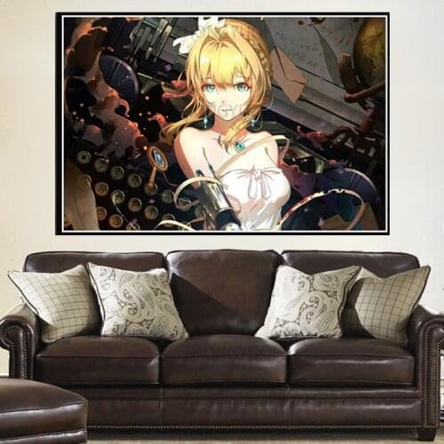 2021year Violet Evergarden Hot Anime Canvas Painting Wall Pictures For Living Room Art Decorative Home Decor Cuadros