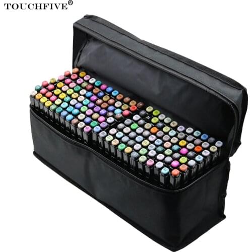 TouchFive 168 black Colors Markers Pen Painting Manga Art Marker Set Stationery Pen For School Sketch Markers