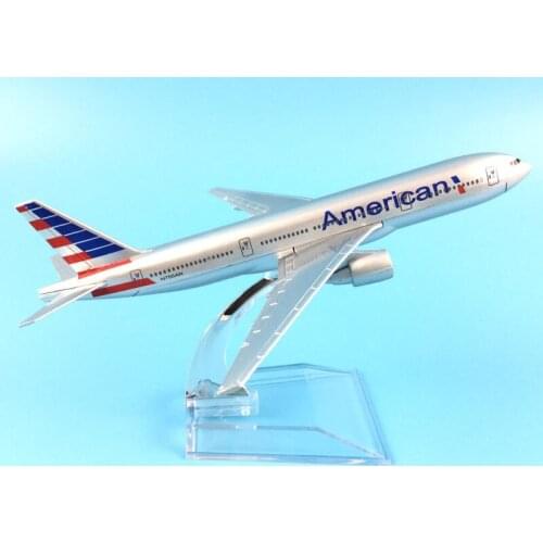 16cm Plane Model Airplane Model American Boeing 777 Aircraft Model Diecast Metal Airplanes Model 1:400 Plane Toy Gift Free