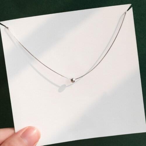 Fashion Jewelry Round Bead Necklace Simple Design Hot Selling Silvery Plating Choker Necklace For Girl Lady Party Gifts