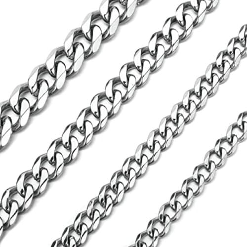 Hot Sale Stainless Steel Mens Cuban Chain 3.5mm-9mm Men And Women Models Can