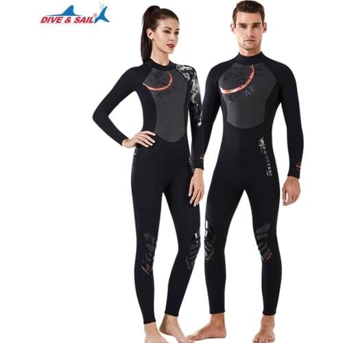 3MM Neoprene Surfing Diving Suit Full-body Triathlon Wetsuit Long Sleeve Wet Suit Spearfishing Swimming Suit For Women Men