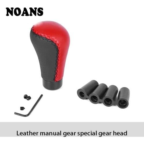 NOANS Auto Car-styling Genuine Leather Gear Shift Knob Accessories For Chevrolet Aveo Captiva Passat Abarth Volkswagen 4 5 7 6