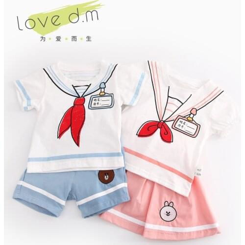 Big Sister Little Sister Set Brother Sister Matching 2019 New Summer Boy and Girl Matching Outfit Sets Baby Boys Clothing Set