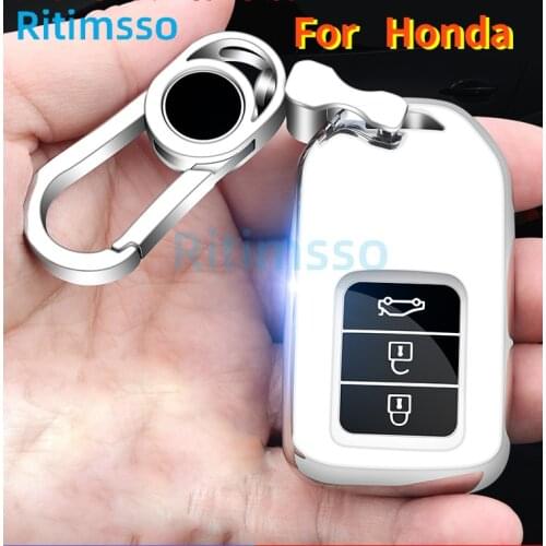 New Soft TPU Full Cover Remote Key Case For Honda Civic City Vezel Accord HR-V CRV Polit Jazz Jade Crider Odyssey Key Protector