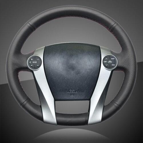 Auto Braid On The Steering Wheel Cover for Toyota Prius 2009-2015 Aqua 2014 2015 Car Steering Wheel Cover Interior Accessories