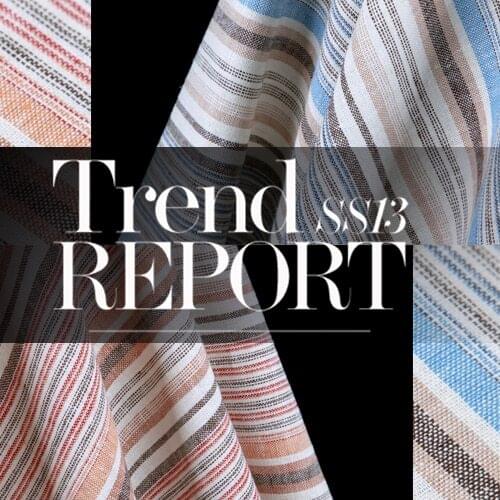 Lazy Art Fan Italian Craft Early Spring Thin Striped Yarn-Dyed Linen Fabric 6 Fold Low Price Seconds