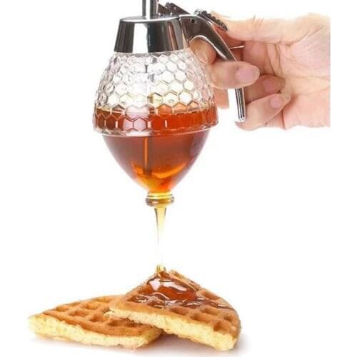 New Honey Squeeze Bottle Juice Syrup Cup Drip Dispenser Practical Honey Jar Container Juice Bee Drip Dispenser Storage Kettle