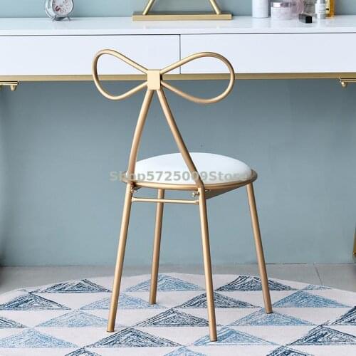 Nordic wrought iron dressing stool butterfly dressing table stool simple creative makeup chair simple casual dining chair