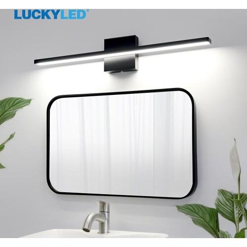 LUCKYLED Led Wall Light Decor 60CM AC85-265V Black Nordic Minimalist Wall lamp Vintage for Bedroom Bathroom Sconce Wall Lights