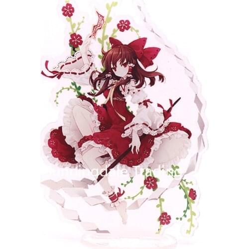 Touhou Project Anime Acrylic Stand Model Plate Toy Hakurei Reimu Houraisan Kaguya Figure Desk Decor Action Model Dolls