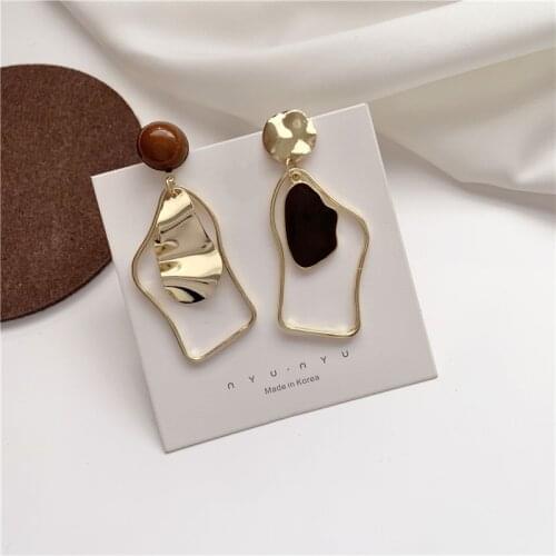 Vintage Irregular Dangle Earrings Classical Asymmetric Geometric Drop Earrings for Women Girls Kids Ear Jewelry Gift Wholesale