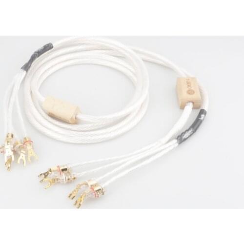 High Quality Nordost Odin Supreme Reference Speaker Cable audio loudspeaker Cable with WBT Style Glod plated Spade Plug