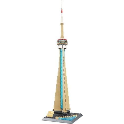 WANGE 4215 400Pcs Architecture Canada National Tower Building Blocks Classic education toys for Children kids Gifts