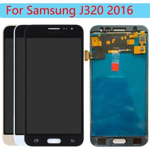 SUPER AMOLED J320 LCD For Samsung Galaxy J3 2016 LCD Touch Screen Digitizer Assembly Replacement LCD Display J320F J320M J320H