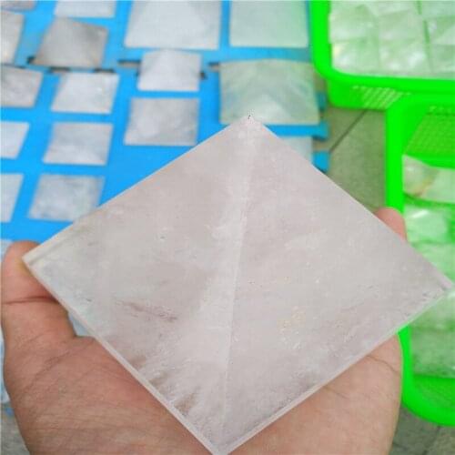 1pcs Natural white crystal pyramid natural transparent white crystal pyramid jewelry sales