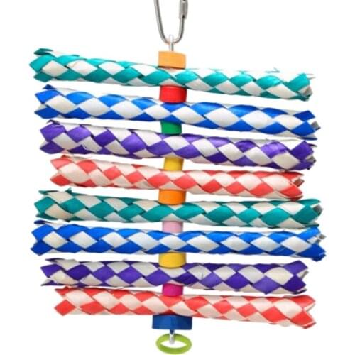 1Pc Bird Parrot Chewing Foamy Toys Multicolor Foraging Pulling Toy for Conure Parakeet Cockatiel Lovebird African Grey