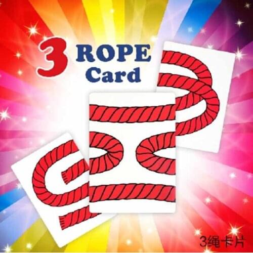 3 Rope Card Trick (JUMBO) Magic Tricks Stage Illusion gimmick props accessories comedy mentalism