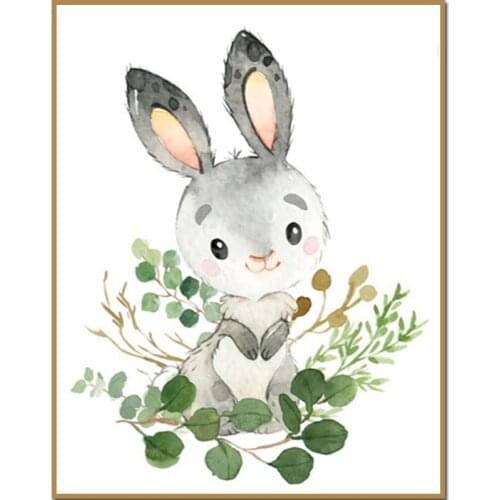 Diamond Painting Embroidery Fox Rabbit Animal Home Decor 5d Full Drill Mosaic Cartoon Children DIY Craft Creative Hobby Gift
