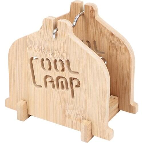 COOLCAMP Outdoor Bamboo Mosquito Coil Holder Box Detachable Bug Incense Holder Mosquito Coil Holder For Outdoor Camping Picnic