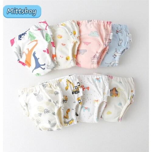 Baby 8 Floor Diaphragm Waterproofs Reusable Baby CottonUrinary Training Pants Gauze Diaper pocket Diaperr Panties Nappy Changing