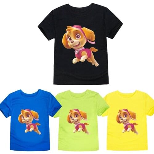 New Paw Patrol T-shirt Pure Cotton Boy New Kid Children Clothes Baby Summer Kids Boy Girl Top Tee Short Sleeve Children Clothes