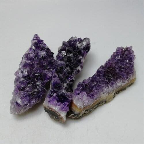 Hot 45-700g Natural Amethyst Crystal Quartz Drusy Geode Cluster Healing Stones Decoration Ornament Purple Feng Shui Stone