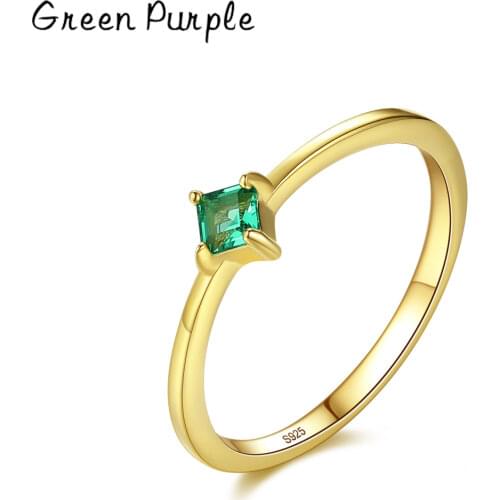 Green Purple Eternity Rings