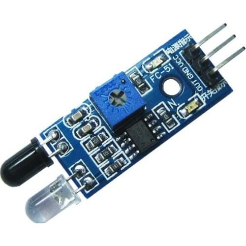 3pin IR Infrared Barrier Module Car Obstacle Avoidance Obstacle Sensors Black Line Identify Adjustable Distance