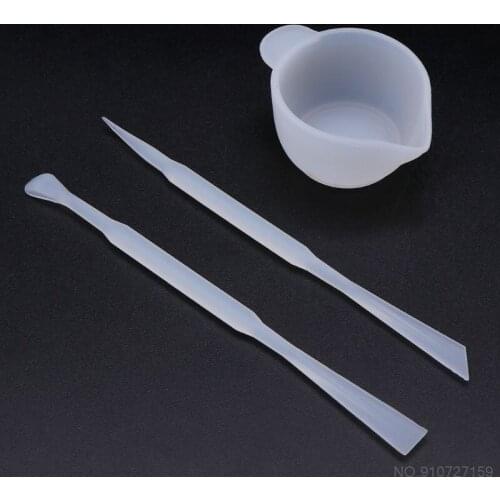 1 Set Mix Cup Silicone Mold Epoxy Resin Tools DIY Jewelry Making Stick Handmade Accessories J19 21 Dropshipping