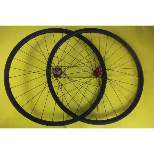 27.5er XC carbon wheelset 650B cross-country mountain bike straight pull carbone wheels 30mm hookless 28 holes 3K matte M32 hubs
