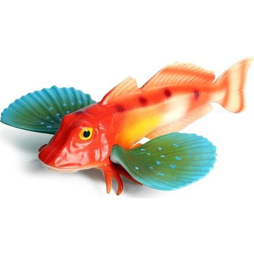 Beautiful Chelidonichthys kumu Animal Figure Collectible Toys Sea Animal Action Figures Kids Plastic Cement Toys
