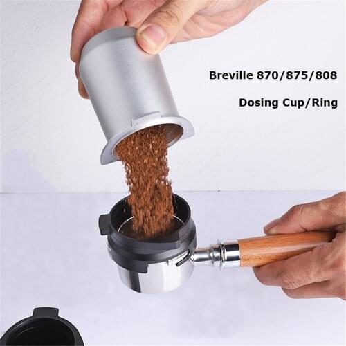 Breville 870/875/808 Dosing Cup 53mm Coffee Sniffing Mug Powder Feeder Fit Espresso Machine Portafilter Coffee Tamper Powder
