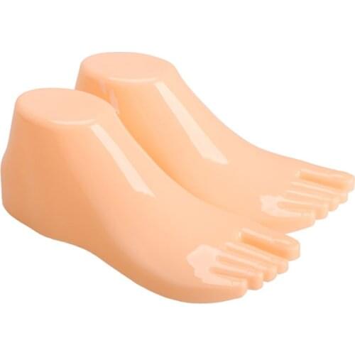 Hot Selling 1 Pair Hard Plastic Adult Feet Mannequin Foot Model Tools for Shoes Display -B5