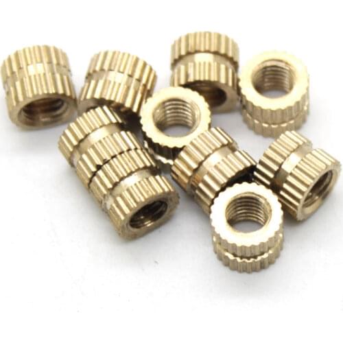 100PCS/lot M3*4*8 MM Copper inserts Injection nut embedded parts copper knurl nut CPC46