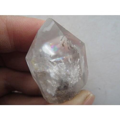 AA Natural Clear Quartz Crystal Herkimer Diamond With Great Rainbows 27.4g