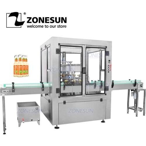 ZONESUN Fully Automatic Beverage Juice Wine Liquid Bottle Washing Machine For Production Line