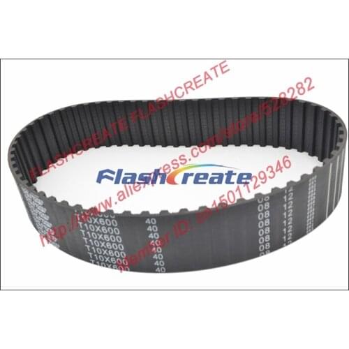 2pcs/lot T10 Belt 600 T10 40 timing belt teeth 60 width 40mm length 600mm rubber closed-loop belt 600-T10 Free shipping